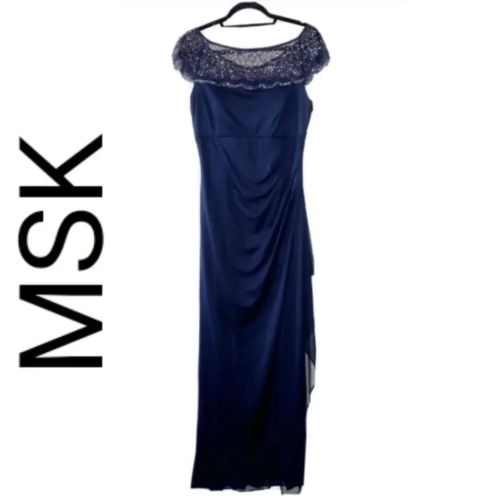 MSK LONG EVENING GOWN FORMAL DRESS - Picture 1 of 6